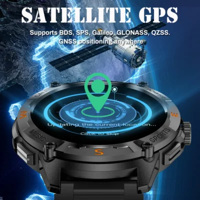 Outdoor Sport Smart Watch Men GPS 1.43'' AMOLED Screen Always Show Time Heart Rate Sport Waterproof BT Call Smartwatch 2025 New - Image 3
