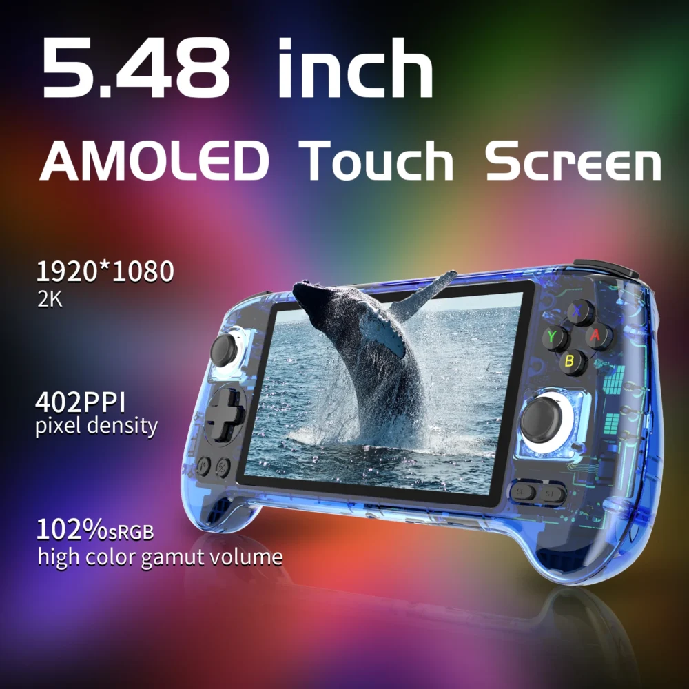 ANBERNIC RG556 Retro Handheld Game Console Android 13 System 5.48 inch AMOLED Screen T820 Video Player Built-in Hall Trigger Fan - Image 2