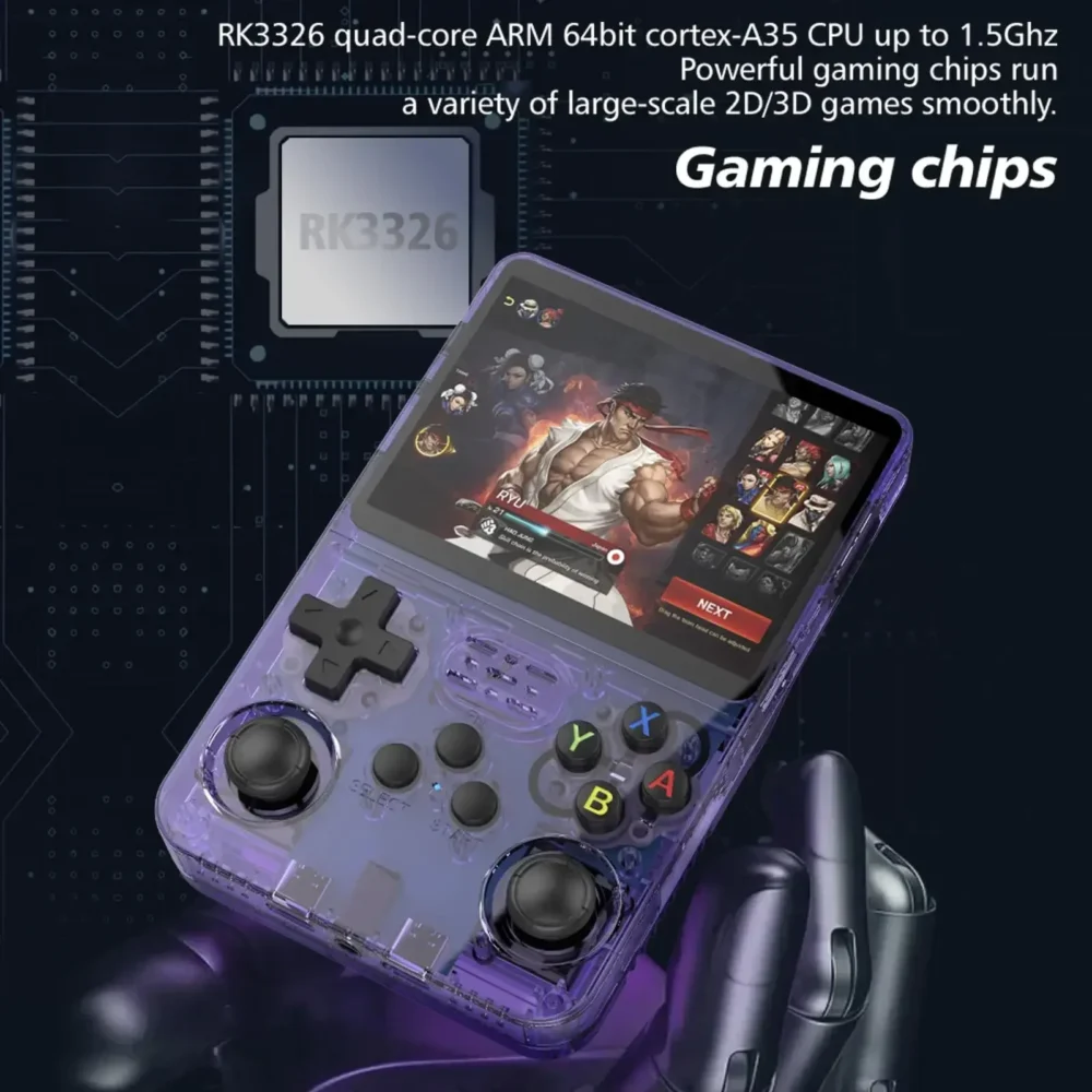 R36S Handheld Video Game Console Retro Open Source Arkos 2.0 System 3.5 Inch IPS Screen 64G Pocket Video Player 128GB Game - Image 2