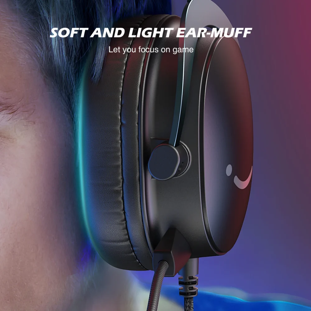 FIFINE Headset,3.5 mm jack&USB Headphone with 7.1 Surround Sound/volum contral/Mute switch for PC/MAC/PS4/PS5 Mixer-H9 - Image 5