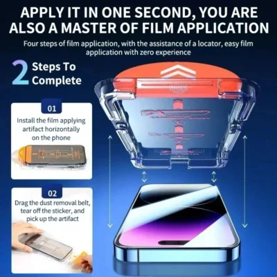 3Pcs Oleophobic Coating Dust Free Easy Installation Screen Protector for IPhone 13 11 12 14 15 Pro Max Mini XR 16 15 Plus Glass - Image 5