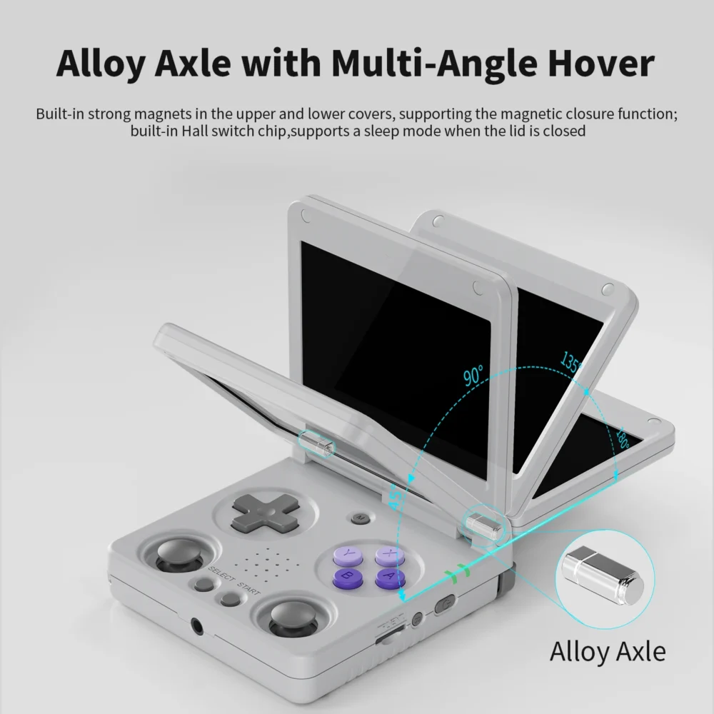 Anbernic RG34XXSP 3.4''IPS Screen Flip Handheld Console Linux System HDMI-compatible TV Output 256G PSP 300+ Games Pre-installed - Image 2