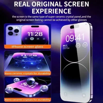 3Pcs Oleophobic Coating Dust Free Easy Installation Screen Protector for IPhone 13 11 12 14 15 Pro Max Mini XR 16 15 Plus Glass - Image 2