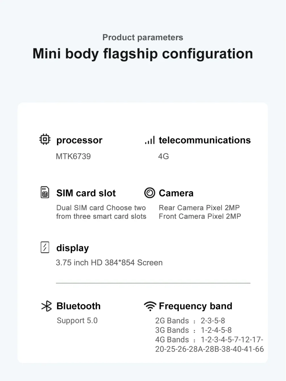 FUFFI-X7 Pro Mini Smartphone,4G Network,3.75 inch,2+16GB ROM,Android 10.0,Mobile phones,Google Play Store,2400mAh,Cellphones - Image 6
