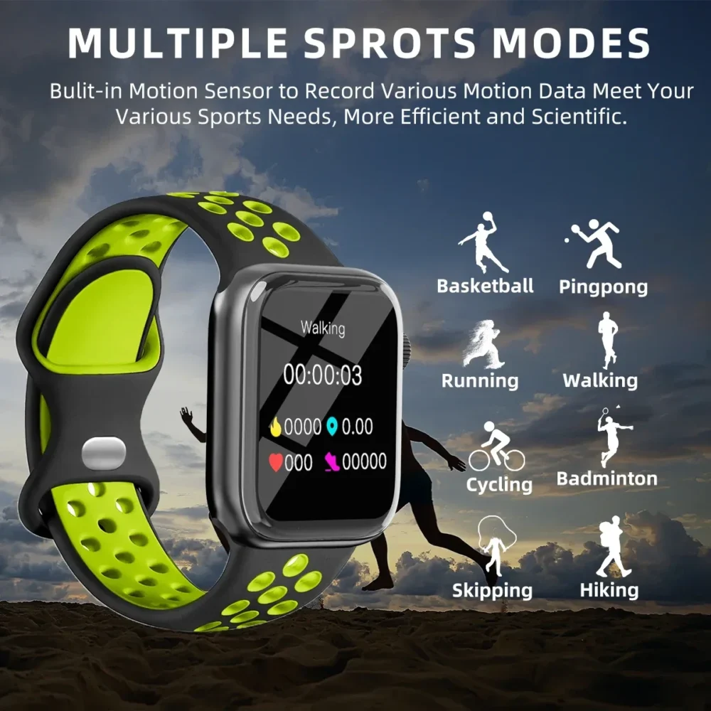 Sports Smart Watch Answer Call Message Music Health Sport Bracelet Fitness Tracker Women Men Series 8 Smartwatch for Android IOS - Image 3