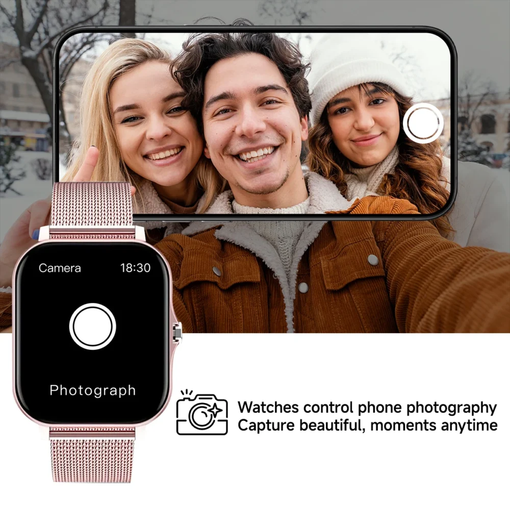 2025 New Smartwatch 1.83''HD Screen Heart Rate/Sleep Monitoring Wireless Bluetooth Call Music Control Smart Watch For Men Women - Image 4