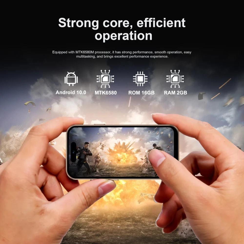 2025 SERVO S16 Mini 4.0" Smartphone Android 10.0 3G WCDMA 2GB+16GB 5MP Camera Play Store WiFi Hotspot Super Small Phones Type-C - Image 2