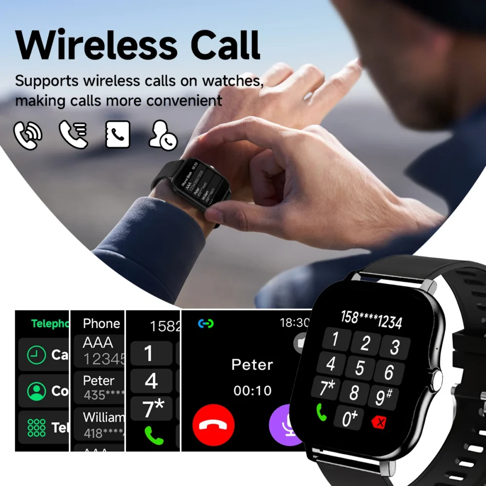 NEW Smartwatch 1.44'' Color Display Compatible With Android iPhone Smart Voice Bluetooth Call Music Control For Men Women Kids - Image 3