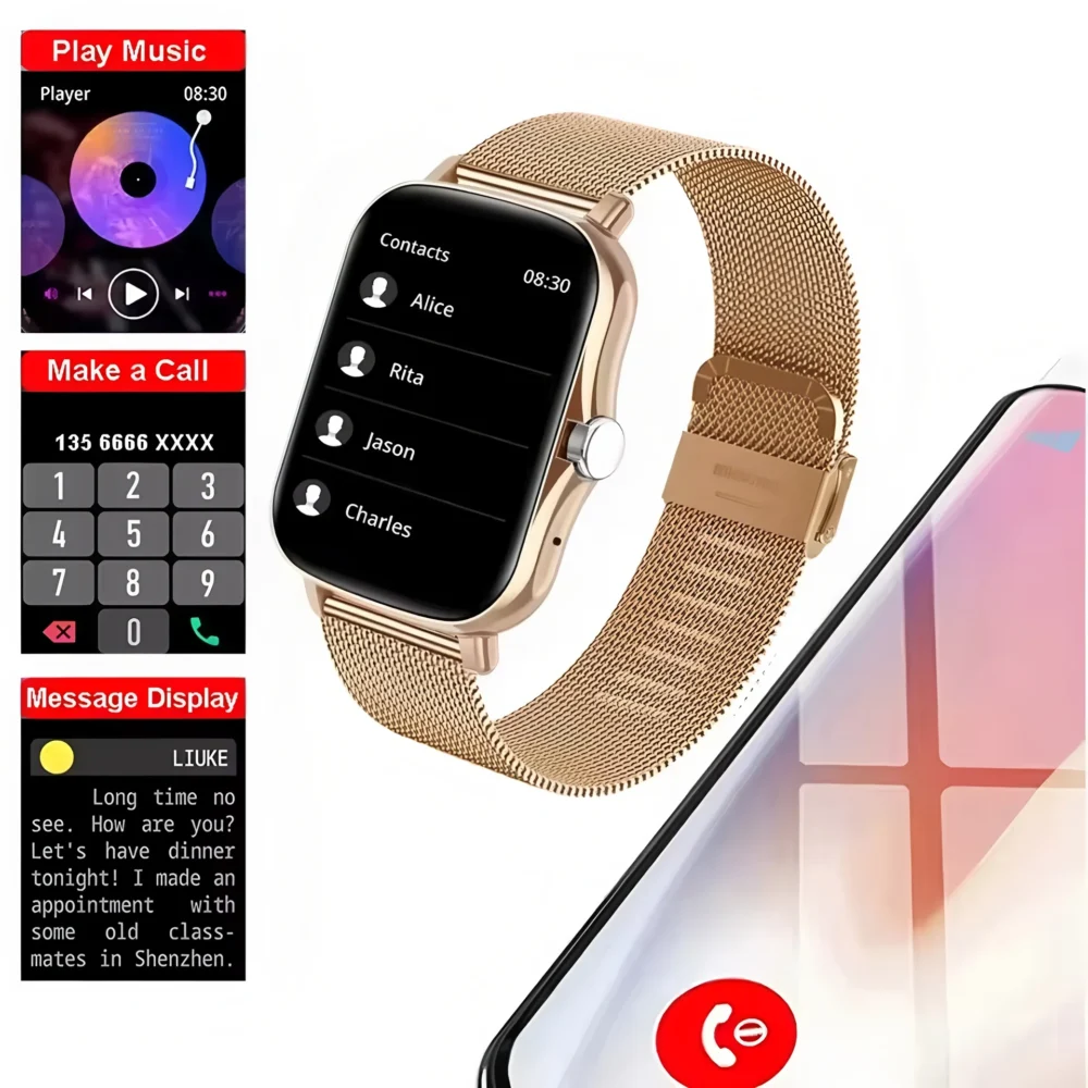 For Xiaomi Men Women SmartWatch 2.02 Amoled Call Heart Rate Blood Pressure Sport Fitness Waterproof Smart Watch for IOS Android - Image 3