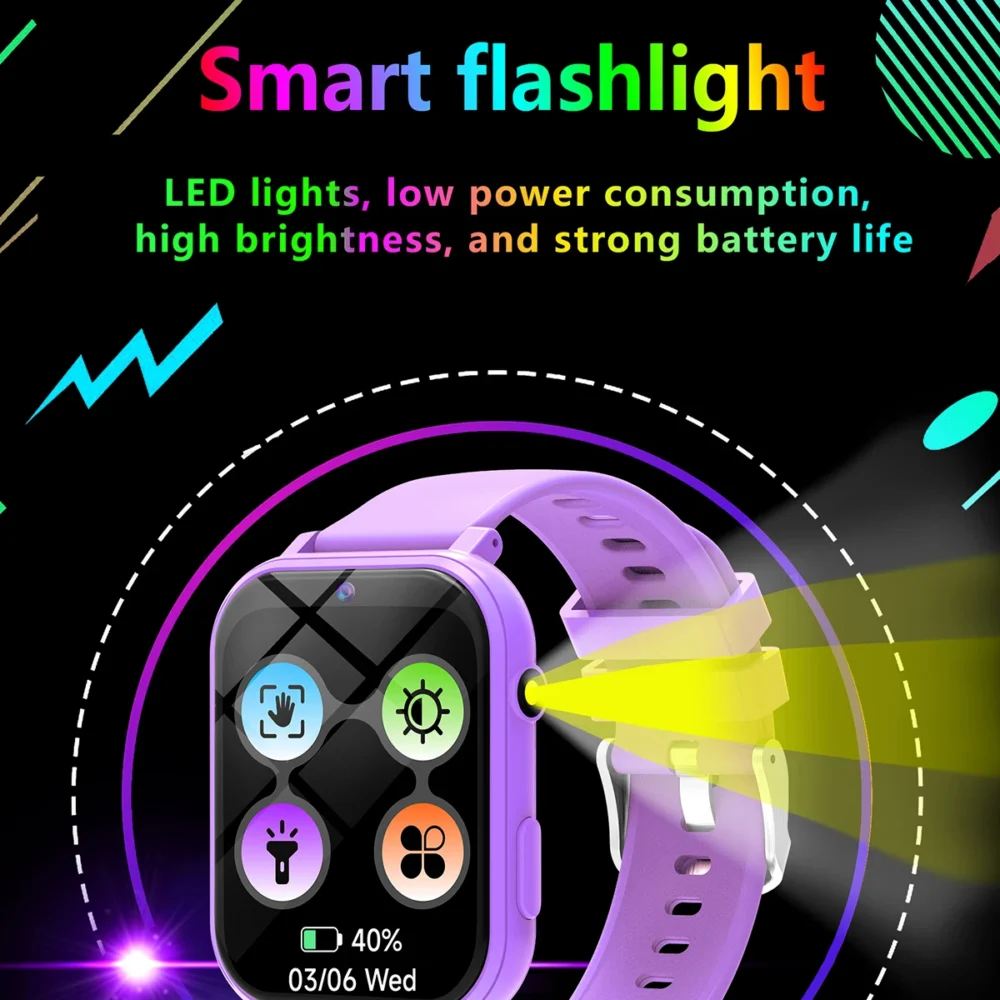 Kids Smart Watch Children's Game Watch HD Screen Camera Step Counter Sleep Monitoring Alarm Waterproof SmartWatch For Boys Girls - Image 4