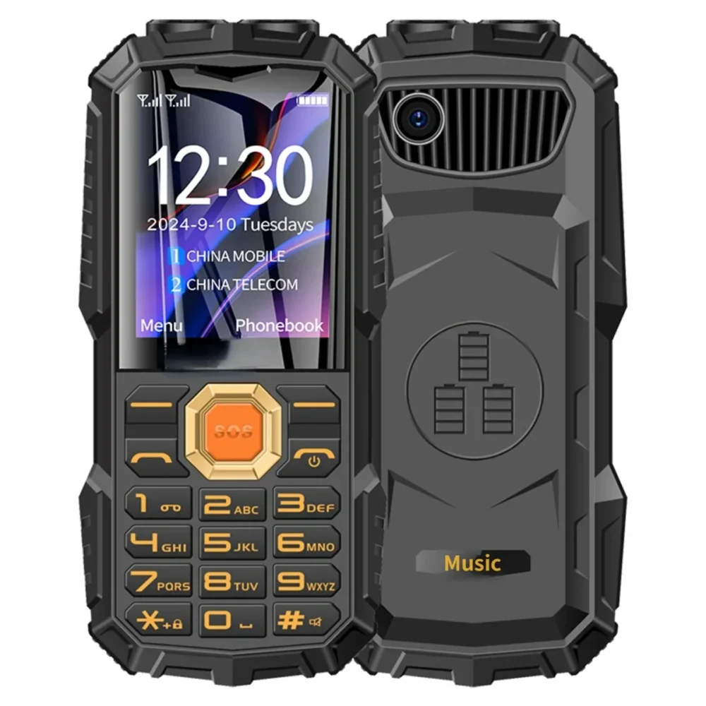 4G LTE Durable Elderly Phone with Power Bank Two Sim Big Keypad Large Battery SOS Call Speed Dial Flashlight for Seniors - Image 5