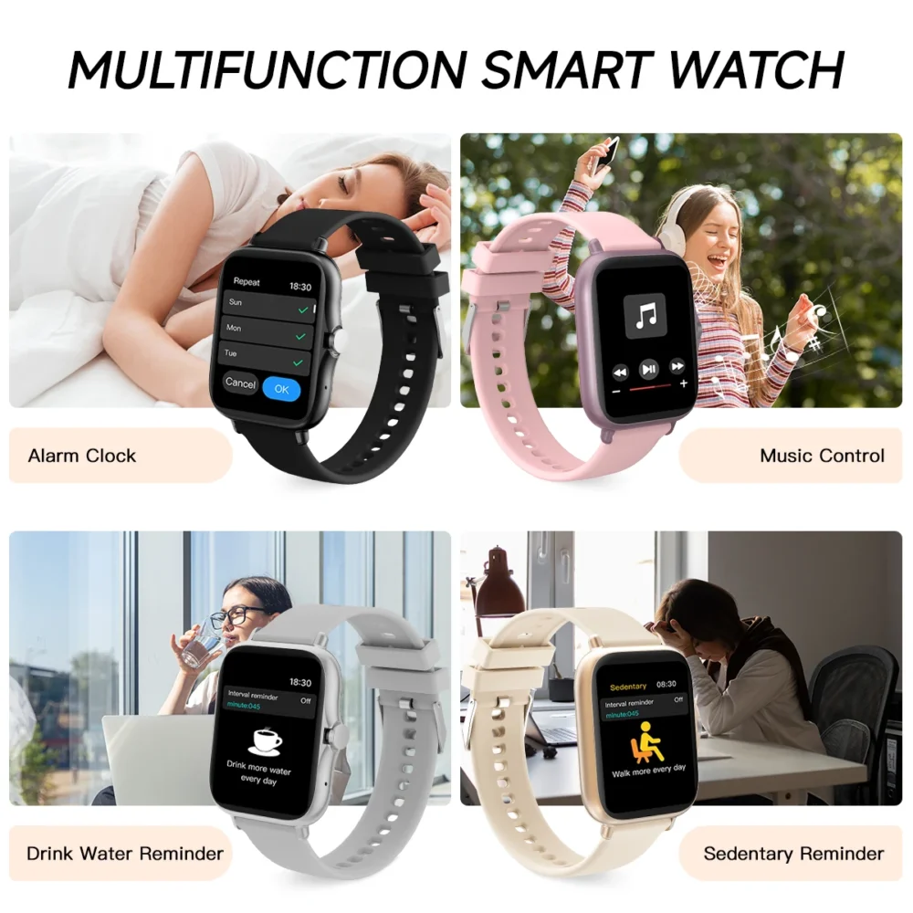 2025 New Smartwatch 1.83''HD Screen Heart Rate/Sleep Monitoring Wireless Bluetooth Call Music Control Smart Watch For Men Women - Image 2