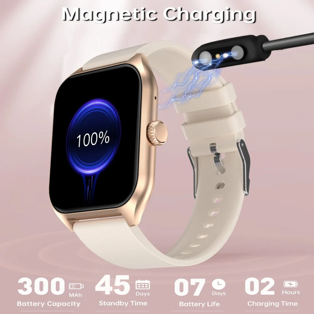AI Voice Assistant Smart Watch for Men Women, 1.96'' HD Screen Activity Trackers with 100+Sports/ Sleep/ Heart Rate Monitor - Image 6