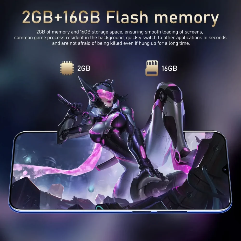 FUFFI-S24 Pro,Smartphone Android,6.53 Inch,16GB ROM 2GB RAM,4000mAh Battrey,Cell Phone,Google Play Store,8+13MP,Mobile Phones - Image 4