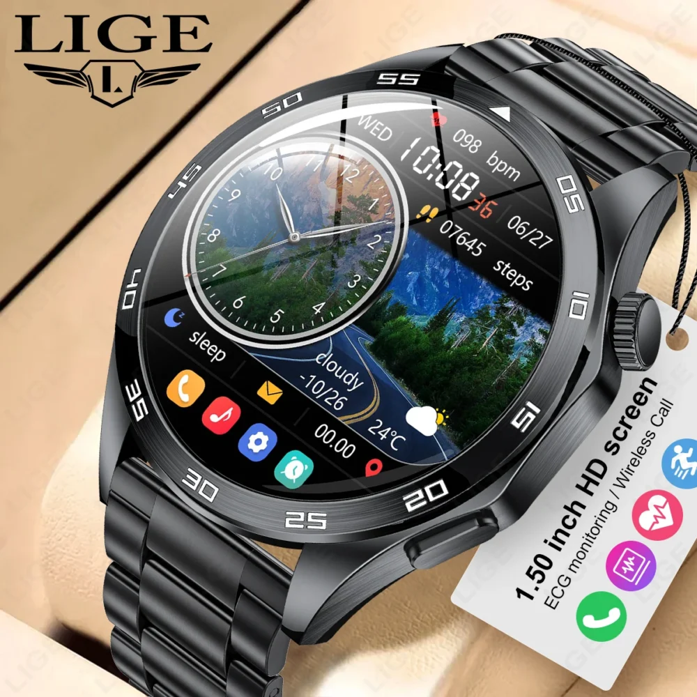 2025 New For Huawei Smart Watch Men Watch 4 Pro+ 1.50 Inch HD Screen Bluetooth Call ECG Heart Rate Health Monitoring Smartwatch