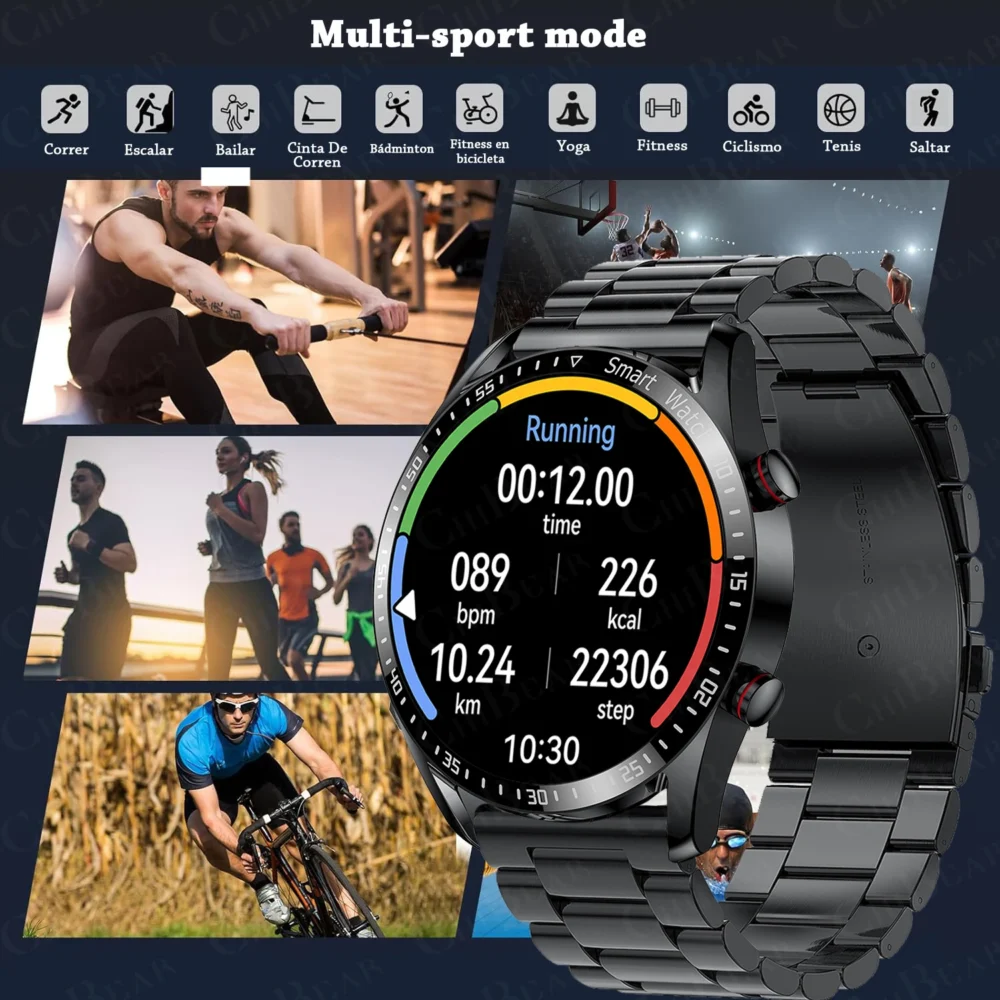 For Huawei 1.5 inch Smart Watch Men Bluetooth Call Heart Rate ECG Health Fitness Sports Watch Waterproof Business Man Smartwatch - Image 5