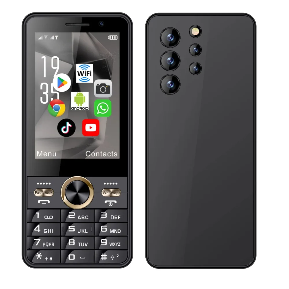 Unlocked 3.5" Touch Screen Keyboard Android Smart Slim Senior Phone 4G LTD Google Play OS 8.1 Push Button Dual SIM WiFi Hotspot - Image 6