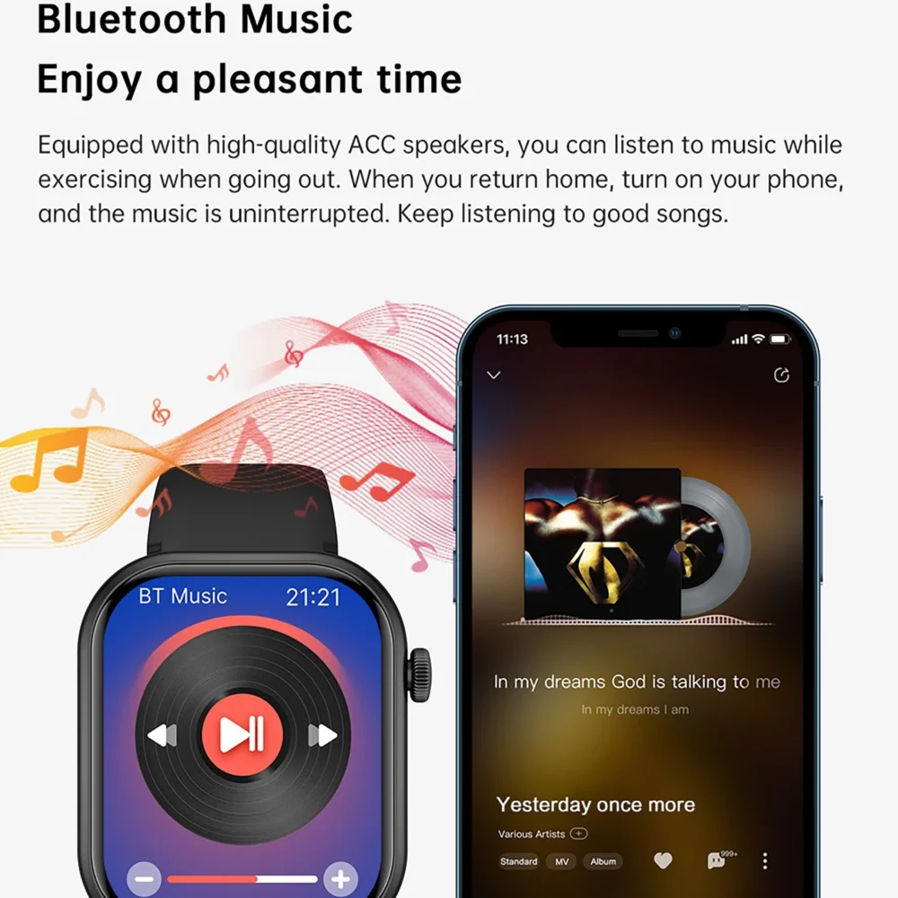 New QX7 Smart Watch Men 2.01-inch SmartWatch Bluetooth Call GPS AI Voice Heart rate Blood oxygen Android &IOS Sports Smartwatch - Image 6