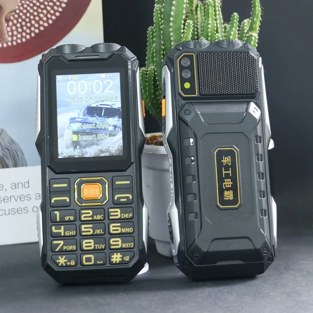 Tough Outdoor Phone 2.4" Display SOS Dial Big Button Dual SIM Power Bank Dual LED Torch Super Loud Sound Long Standby GSM Mobile - Image 2