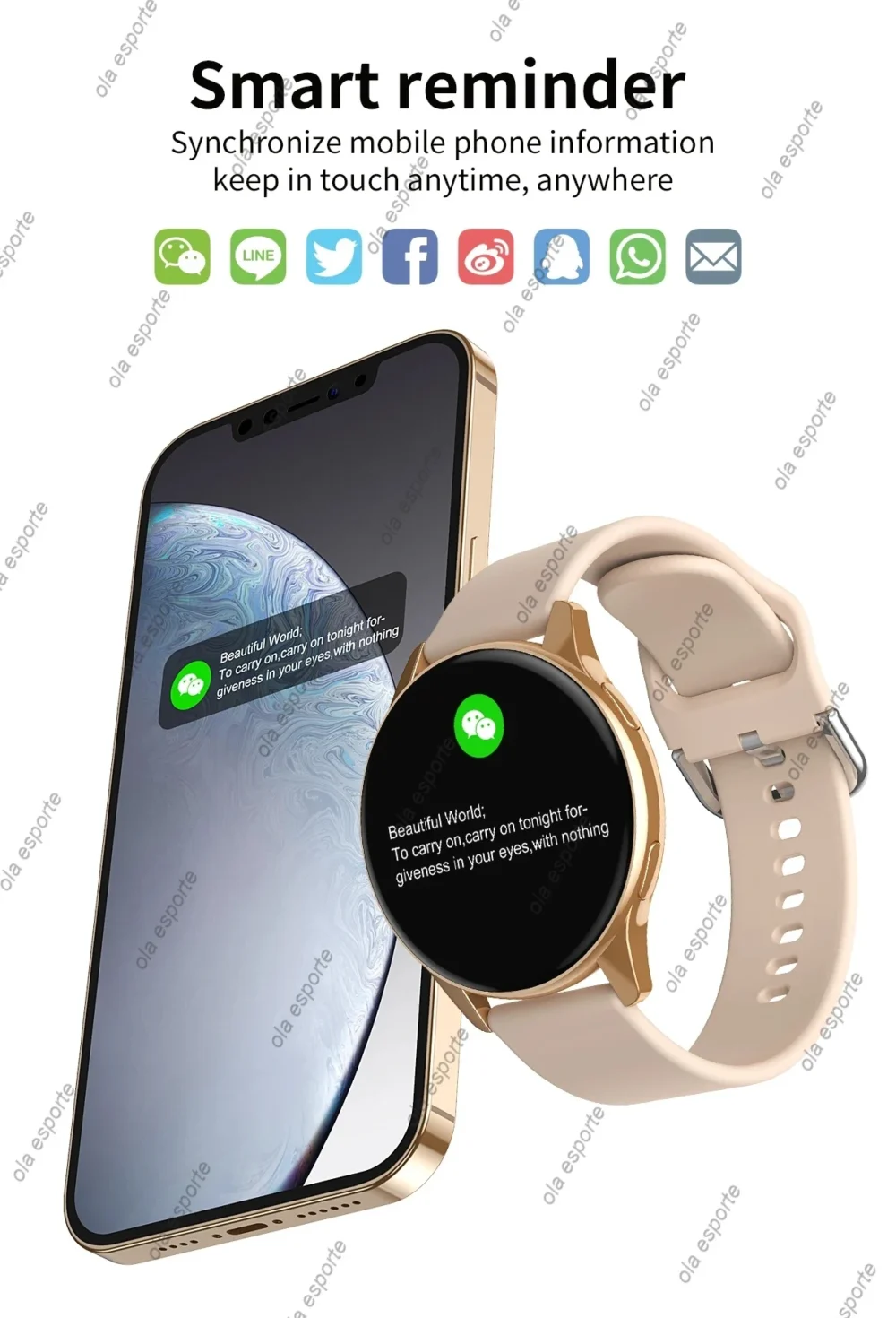 New Bluetooth Call Smart Watch 6 Heart Rate Custom Dials Sport Men Woman 2024 smart watch Health Monitor Smartwatch For Samsung - Image 3