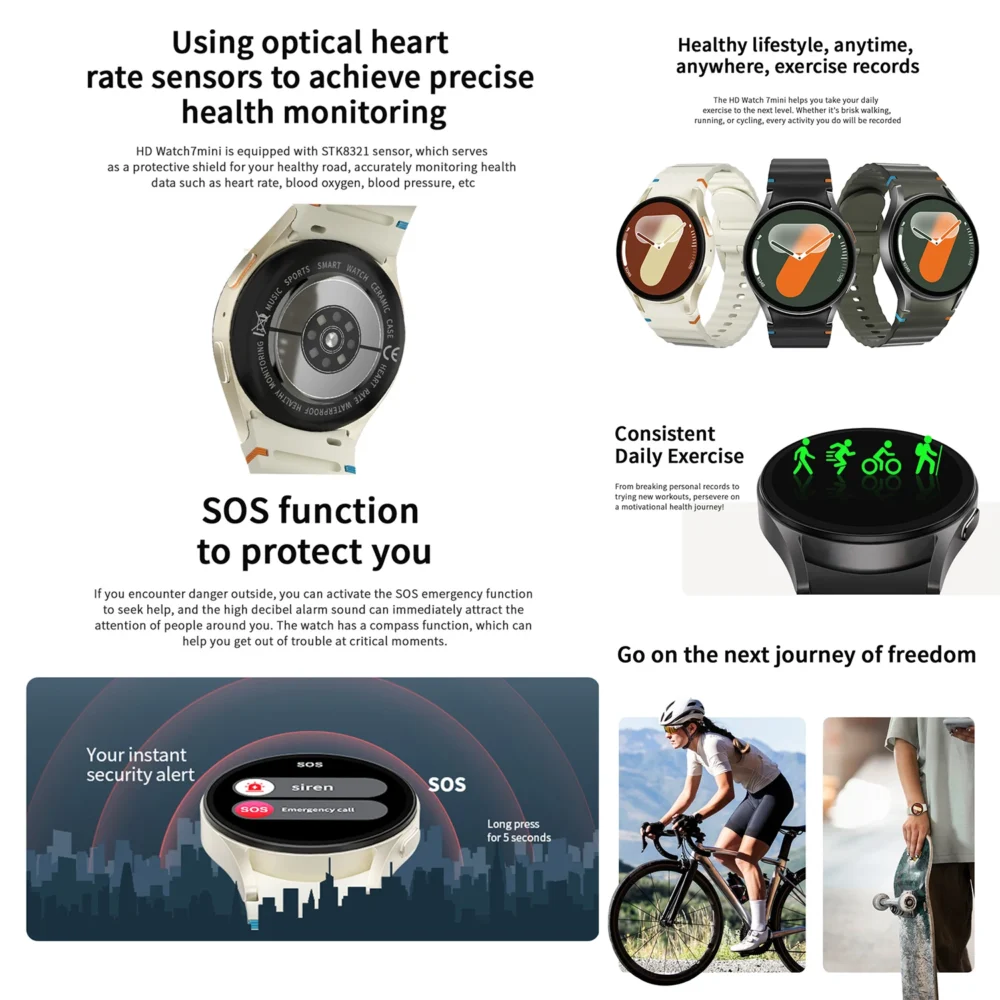 2025New Original For Samsung Galaxy Watch 7Ultra Smart Watch GPS Sports Track AMOLED HD Screen BT Call healthy motion Smartwatch - Image 3