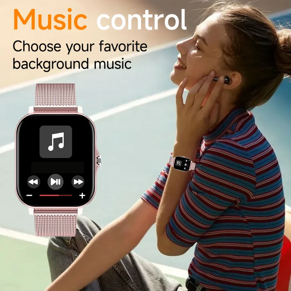 2025 New Smartwatch 1.83''HD Screen Heart Rate/Sleep Monitoring Wireless Bluetooth Call Music Control Smart Watch For Men Women - Image 6