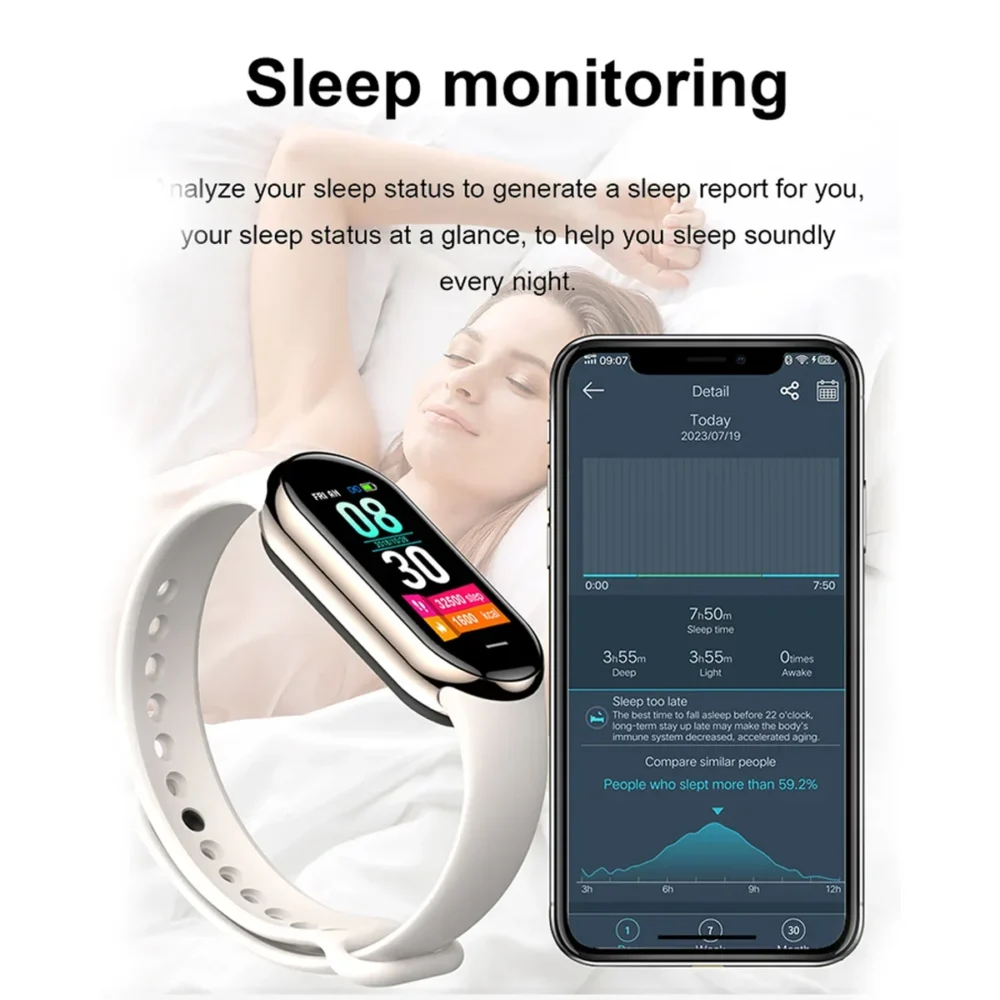 New M8 Smart Watch Men Women Fitness Sports Smart Band Fitpro Version Bluetooth Music Heart Rate Take Pictures Smartwatch Band - Image 4